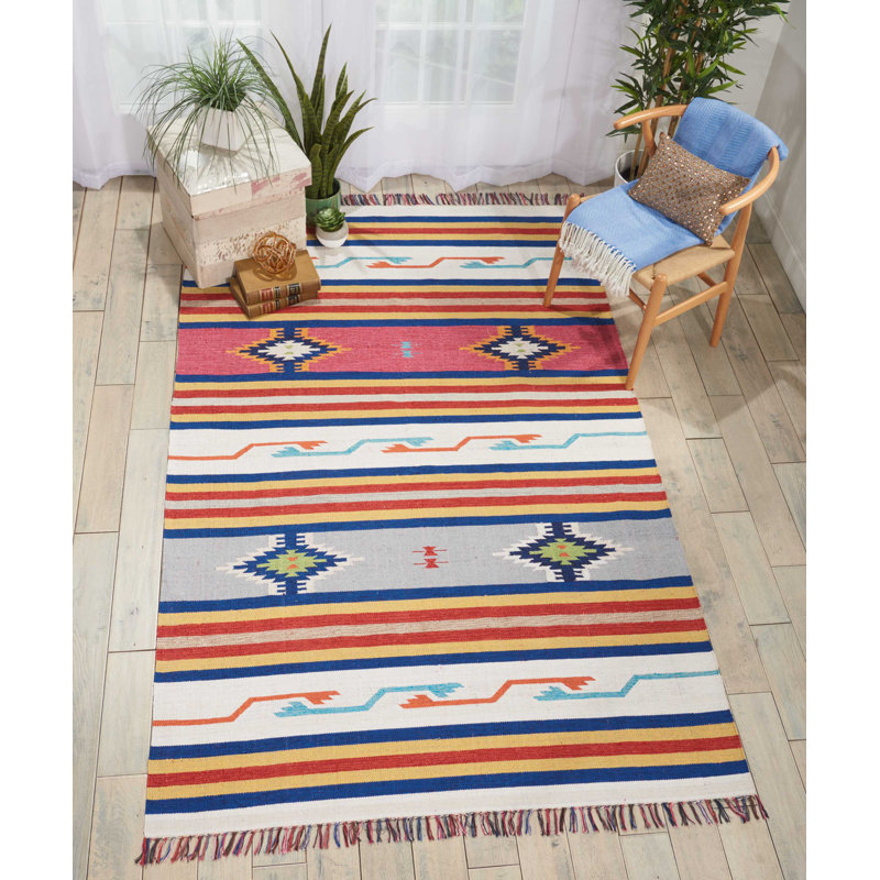 Bridgemon Striped Indoor Rug, Rectangle 5' x 7'
