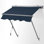 Auvents de fenêtre de patio Roselette avec cadre en aluminium, auvent rétractable pour parasol