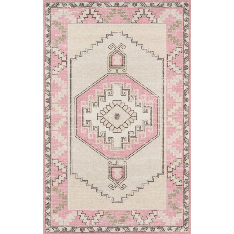 Tapis oriental rose/beige/brun
