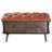 17"H Pifer Industrial Bronze Flip Top Storage Bench