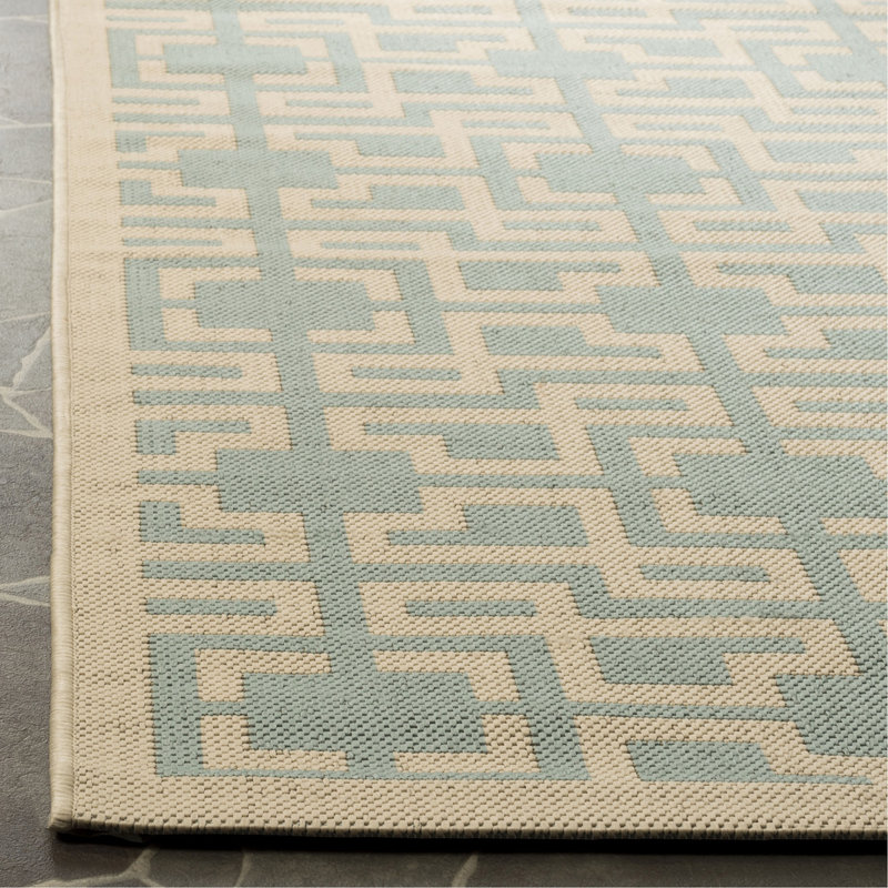 Tapis géométrique Jamon Martha Stewart Performance, Rectangle 2 pi 7 po x 5 pi