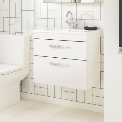 Caillen 610mm Single Bathroom Vanity with Integrated Ceramic Basin