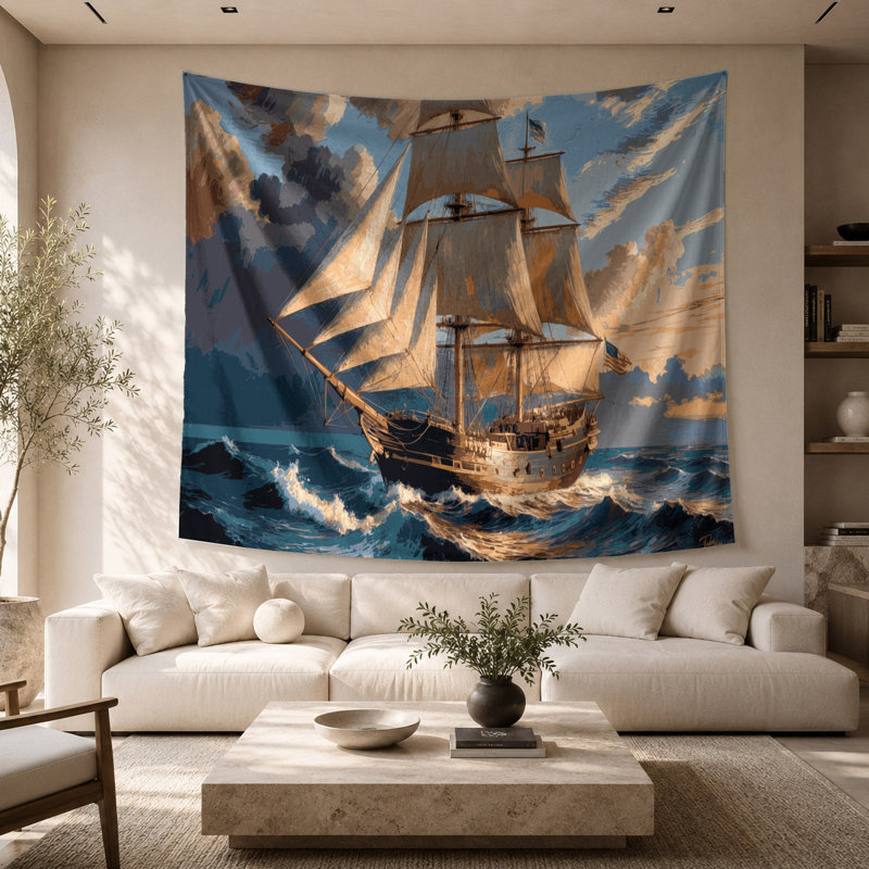 Tapisserie murale nautique classique nautique, 26 po x 36 po