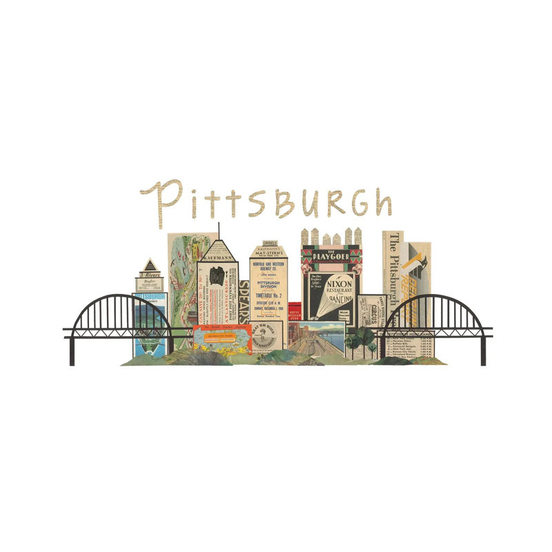 Pittsburgh Horizontal Skyline by Paper Cutz - Wrapped Canvas Print, 66.04 cm H x 45.72 cm W x 1.91 cm D