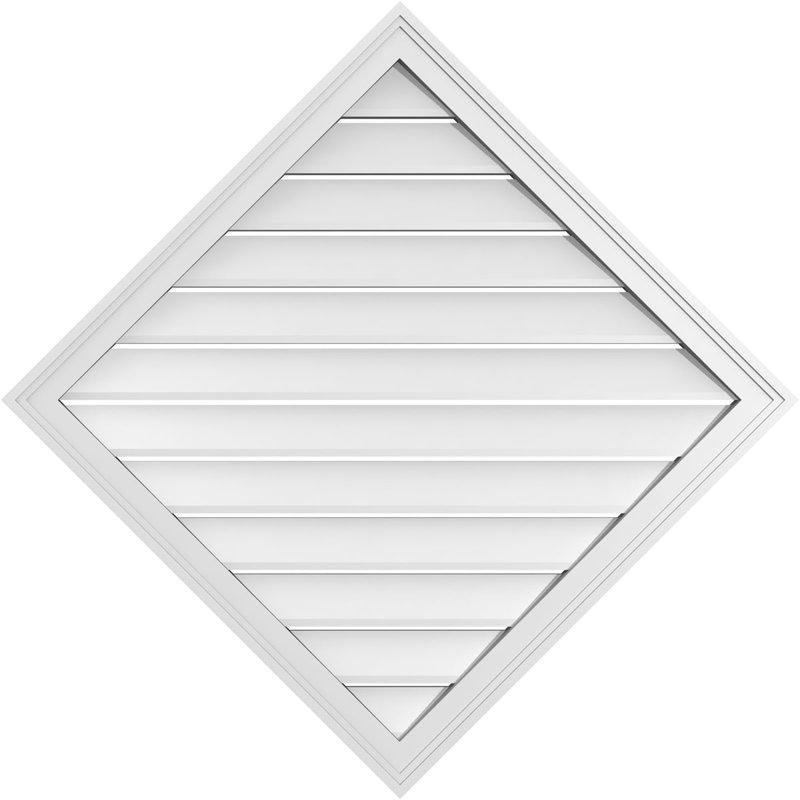 Évent à pignon fonctionnel en uréthane Diamond, H 40 po x l 40 po x P 1,5 po