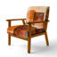 Chaise rembourrée abstraite moderne - Modern Geometric Flow II - Chaise en terre cuite Balance I-1670984491