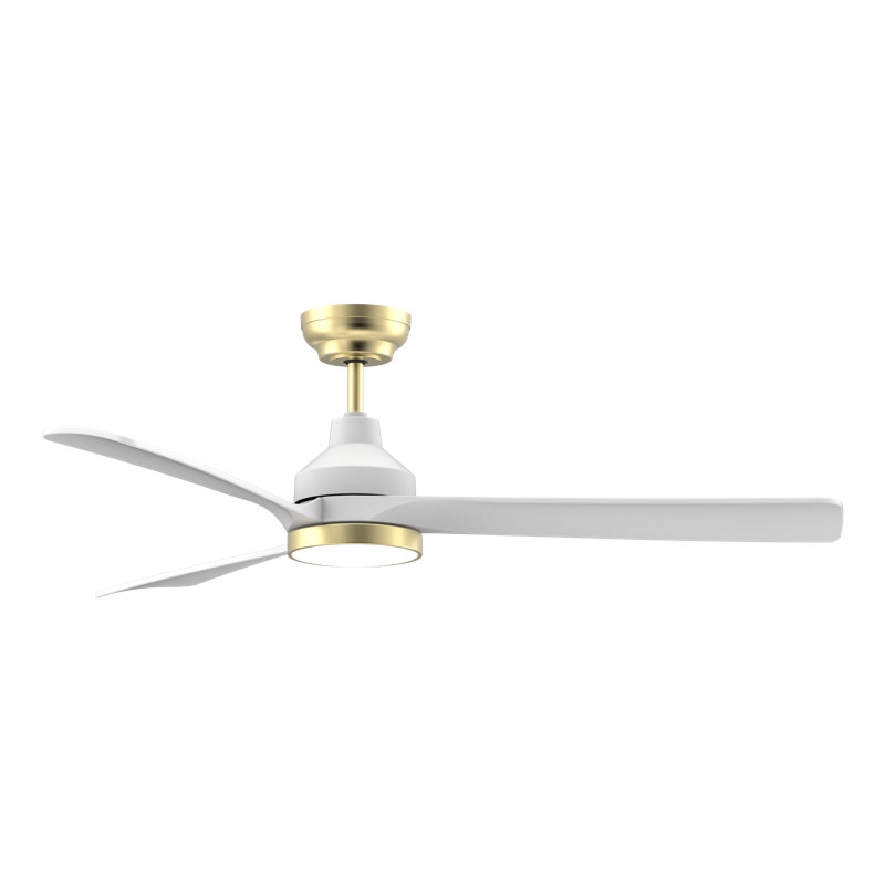  Ceiling Fans with Lights 52 Inch, Quiet 3CCT Modern LED Ceiling Fans with Remote for Bedroom, Living Room, Kitchen, 6 Speeds, Reversible DC Motor, Timer, Memory, White Gold
