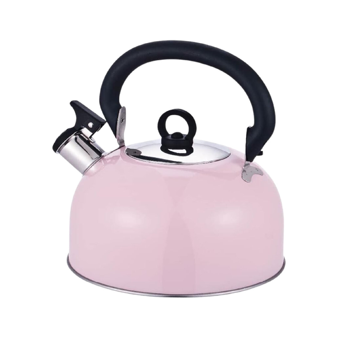 Buckingham Camping Whistling Kettle Stainless Steel with Heat-Resistant Handle 2.5 Litres