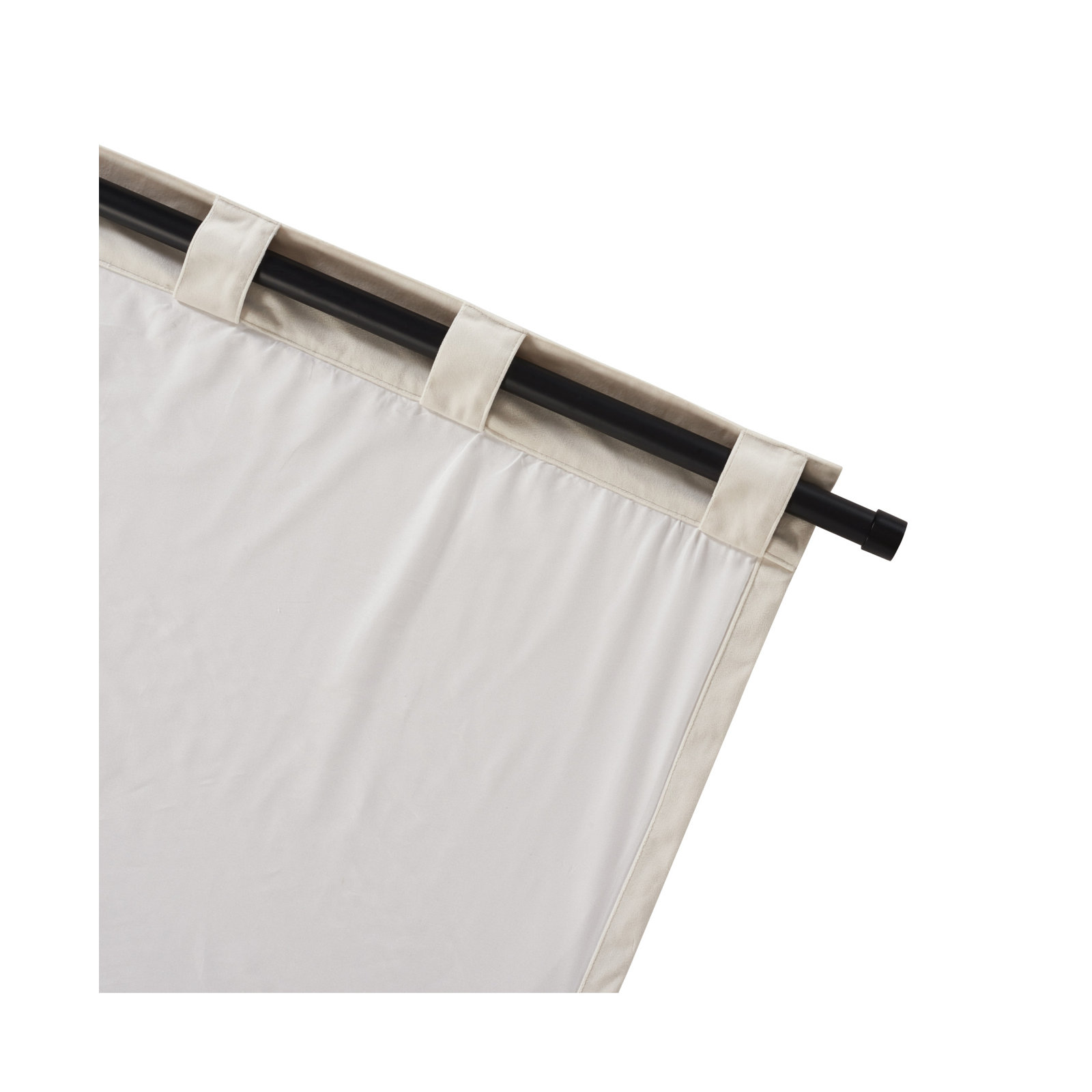 Staton Window Curtain Rod, Black, 28" - 48"