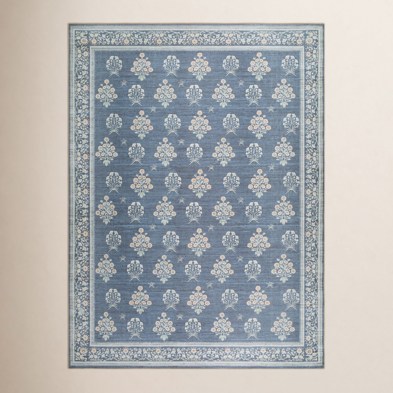 Myla Machine Washable Floral Area Rug, Rectangle 8'10" x 12'