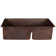 33" Hammered Copper 60/40 Double Basin Kitchen Sink with Short 5" Divider