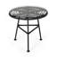 Table d'appoint ronde d'extérieur, table de bout décorative avec plateau, structure en acier, table de bout de patio, brun