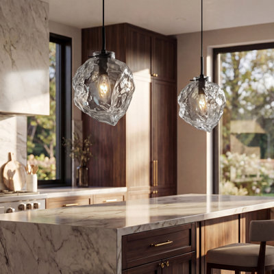 Pendant Light with Irregular Glass