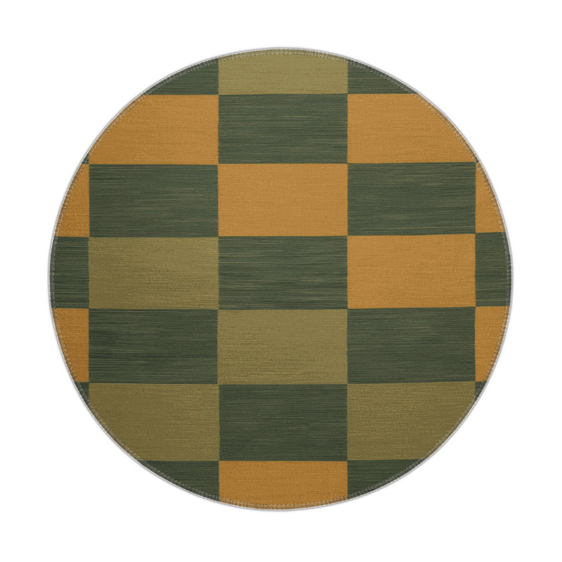 Tapis d'intérieur et d'extérieur à carreaux vert, Rectangle 9 pi x 12 pi