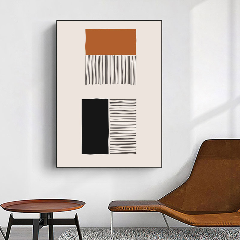 Peinture géométrique abstraite sur toile Eirinn