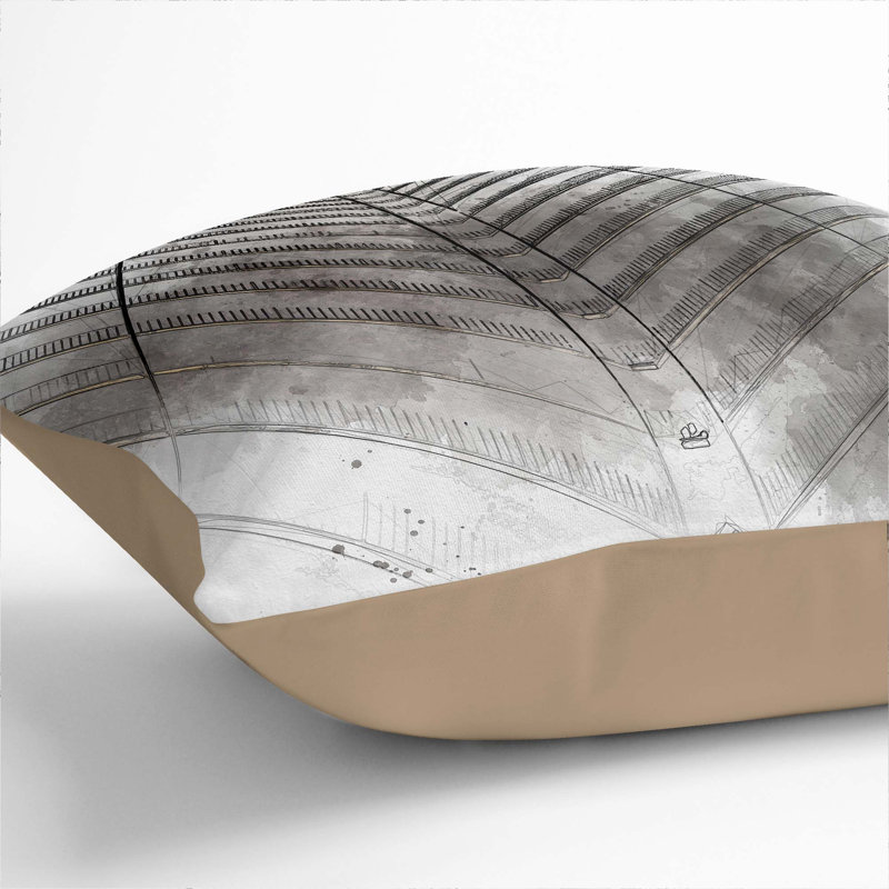 Square Throw Cushion, Stone, 55cm H x 55cm W x 20cm D