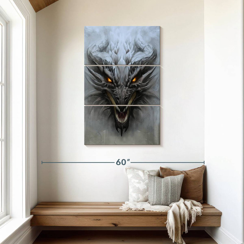 Kelan Fierce Dragon Head, 32" H x 20" W