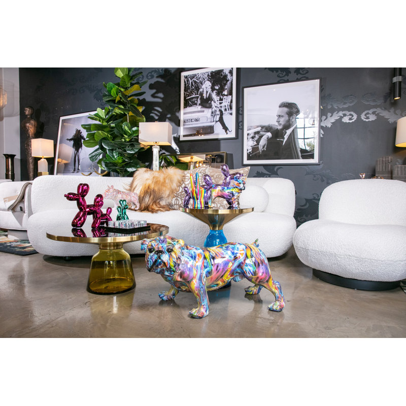 Plus Ceramic Dog Piggy Bank, Plum, 12" H x 4" W x 12" D