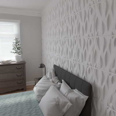 19 5/8"W x 19 5/8"H Riverbank EnduraWall Decorative 3D Wall Panel Covers 2.67 Sq. Ft.