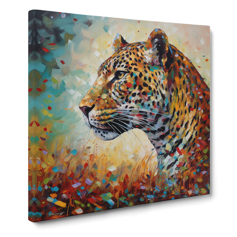 Leopard Color Field Painting No.1 - Wrapped Canvas, 35cm H x 35cm W x 3cm D