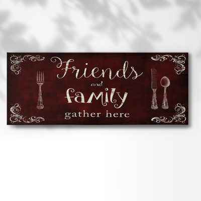 Amis et famille sur toile, art textuel