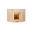 Unfinished Ready To Assemble Solid Wood Shaker Kitchen Diagonal Corner Sink Base Cabinet - 36" W x 34.5" H x 24" D - BCSF36