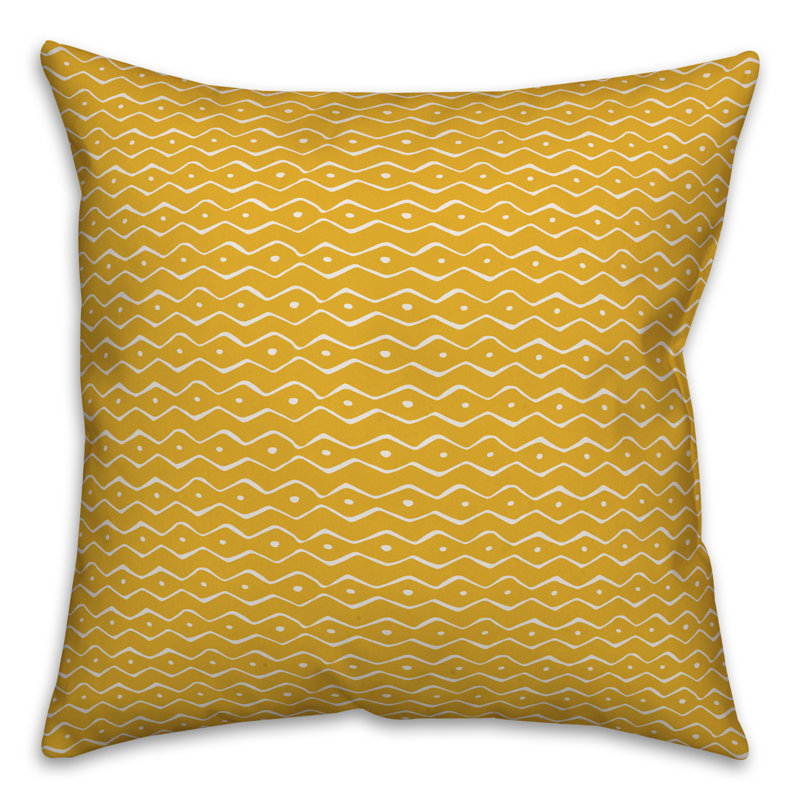  Housse et insert de coussin carré Tally, 20 po x 20 po, Chevron jaune 2