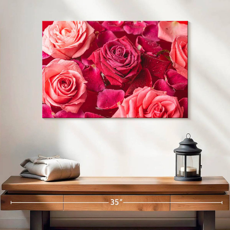 Harnek Dewy roses roses, H 16 po x l 24 po