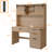 Home Office Desk With Hutch And Charging Station