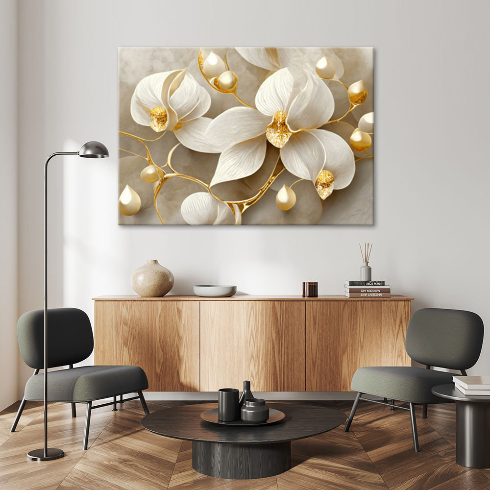 Leinwanddruck, Orchid Glamour Gold - Druck