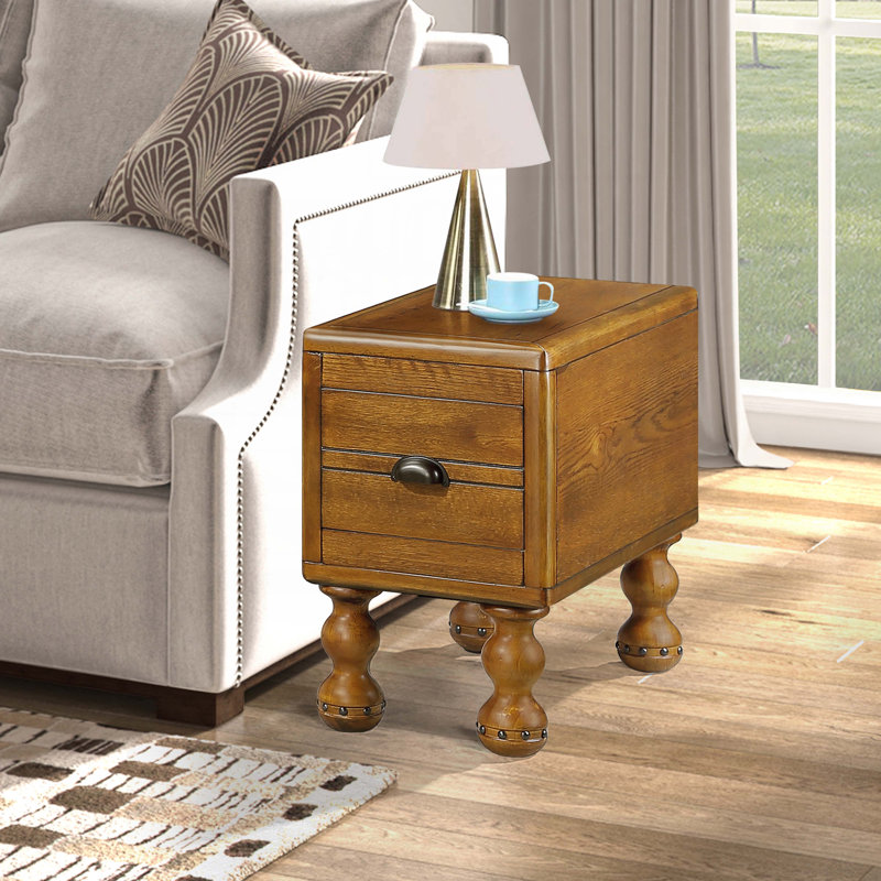 Table d'appoint avec tiroir, Espresso
