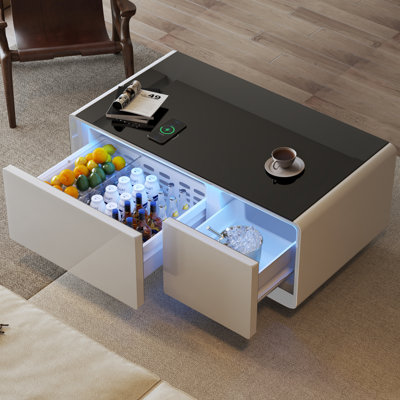 Cullyn 90L Smart Coffee Table with Fridge and Wireless Charging