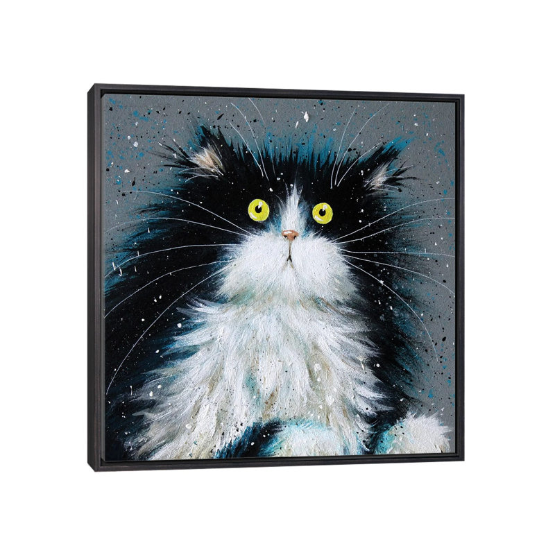 Juniper par Kim Haskins-reproduction d’art, Pas de tapis, H 18 po x l 18 po x 1,5 po, Toile avec cadre noir patiné