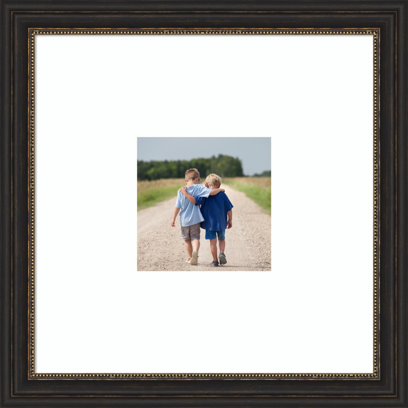 Cadre photo Accent Bronze, Blanc brillant lisse, 20 x 20 emmêlés à 8 x 8