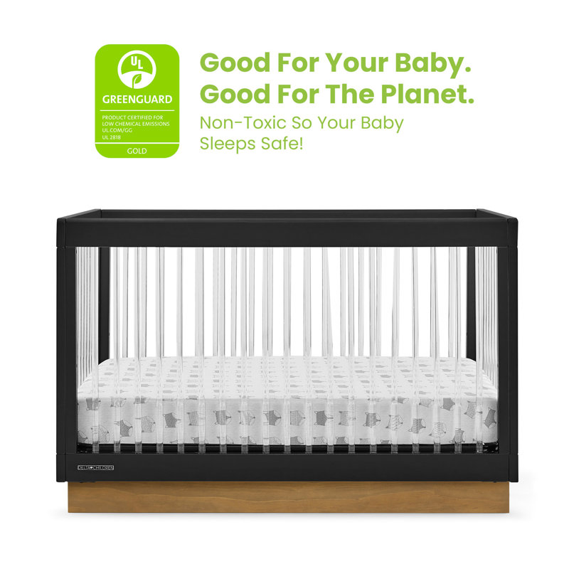 James 4-in-1 Convertible Crib, Gray