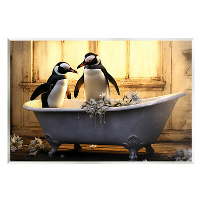 Art mural, "Penguins in sunlit bain" par Lazar Studio
