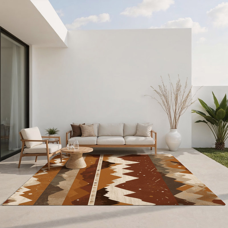 Eternal Ridge Indoor And Outdoor Area Rug, Rectangle 1'6" x 2'6"