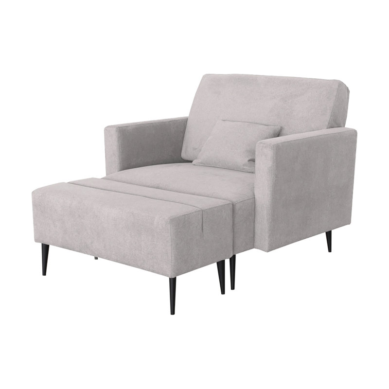 Ensemble de fauteuil et repose-pieds Mason Gray, Beige
