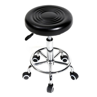Adjustable Height Ergonomic Lab Stool with Removable Casters/Wheels