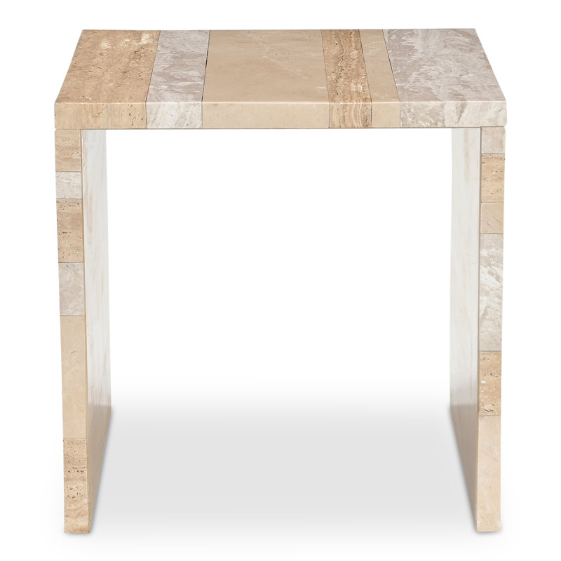 Kelly Marble Accent Table, MIXED MARBLE