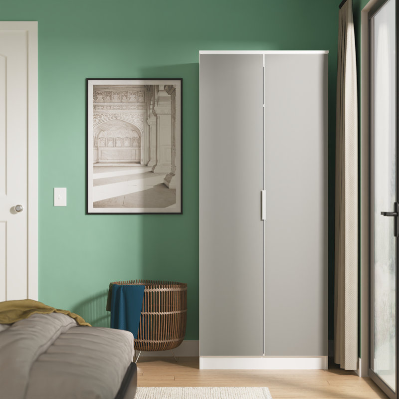 Biernat Manufactured Wood Wardrobe, Grey/White