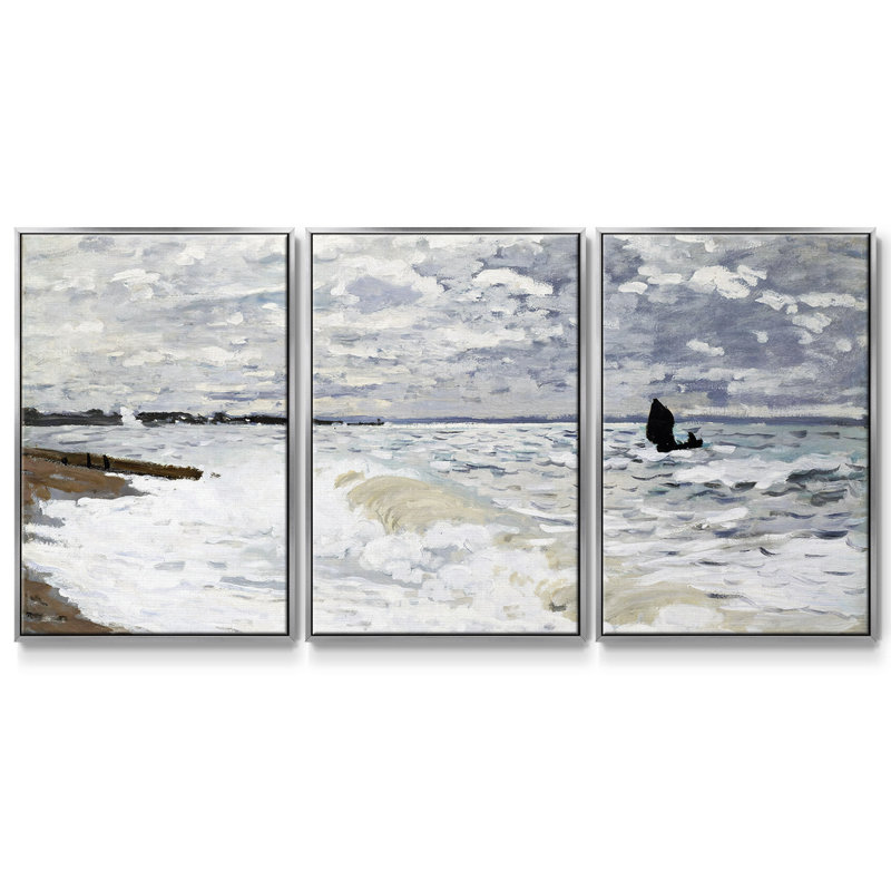 La mer au Havre, 1868, 3 pièces, Argent, H 36 po x l 75 po x P 2 po