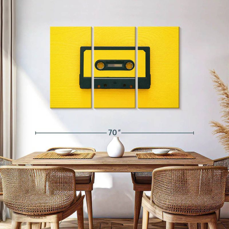 Cassette jaune Abarca, H 36 po x l 57 po