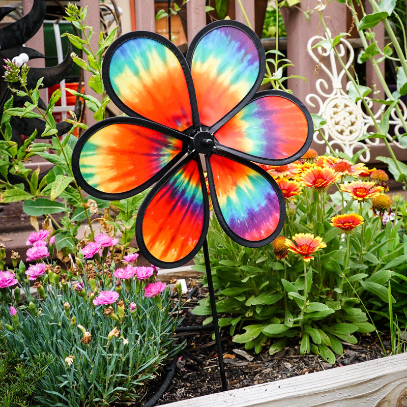 12-inch Tie Dye Daze Flower Spinner