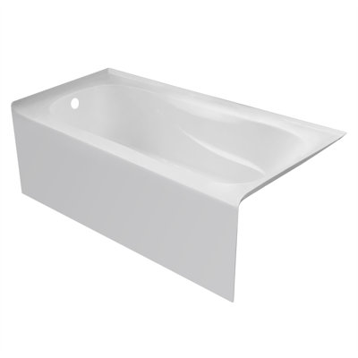 60" x 30" Above Floor Rough-In Soaking Acrylic Bathtub