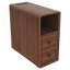 Table de bout avec tiroirs, table de coin avec tablettes ouvertes, table d'appoint haute