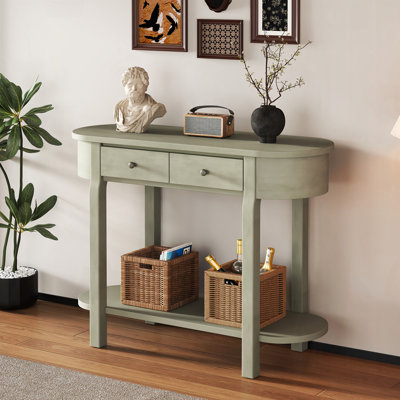 Curved Design Console Table with Drawers