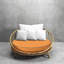 Decorative Indoor Outdoor Waterproof Round Cushion Cover, Patio Bar Stool UV Resistant Seat Cover-1084160626
