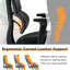 Chaise d'ordinateur pivotante à 360 ° avec dossier haut, repose-pieds et accoudoirs-2042329465-2042329410-2042329464