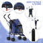 Chariot de transport pliable pour chien, poussette, 4 roues-93312233